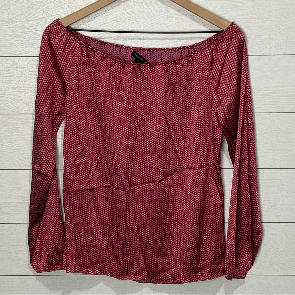 Kenneth Cole Pink Silk Top Size 8